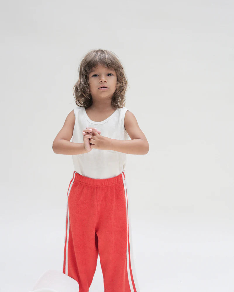 Racer Terry Wide Leg Pant