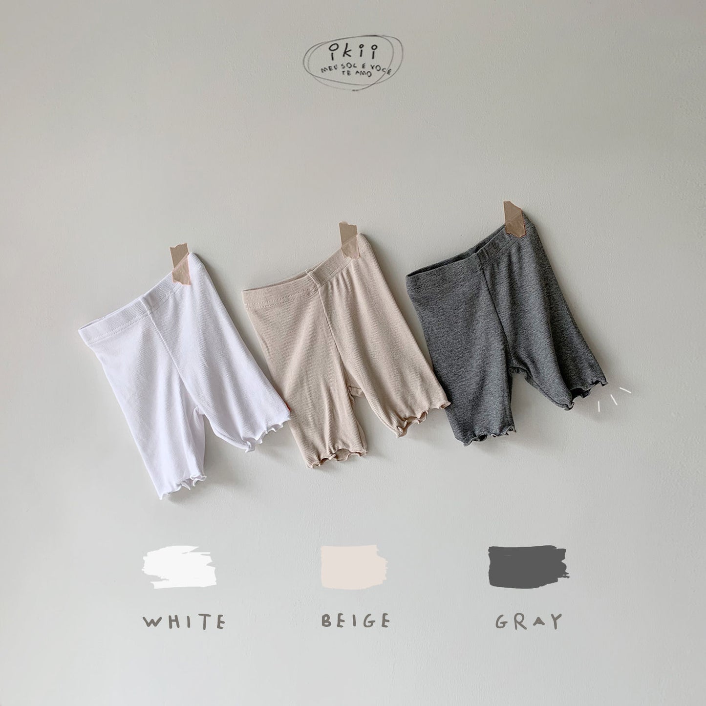 Ikii Ribbed Biker Shorts