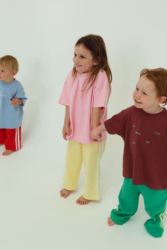 C'est Organic Cotton Tee - Brown/Blue