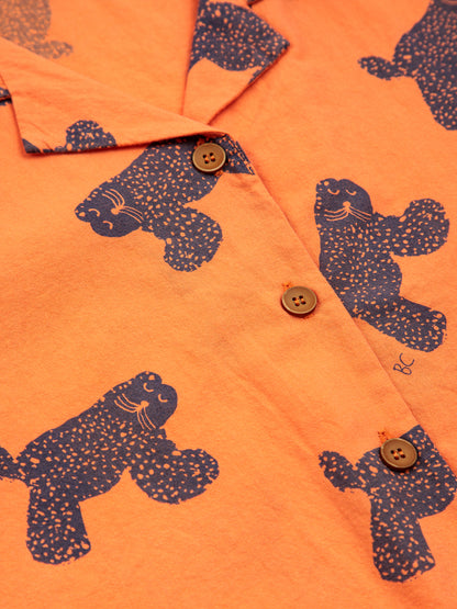 Big Cat All Over Woven Shirt