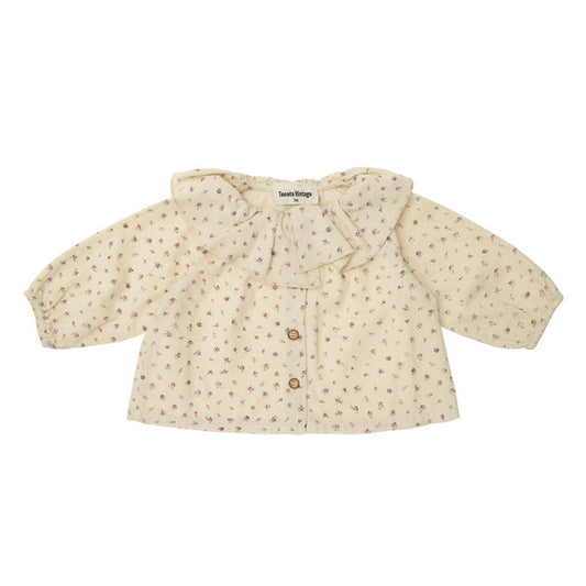 TOCOTO VINTAGE - Off White Micro Cord Blouse (3M)