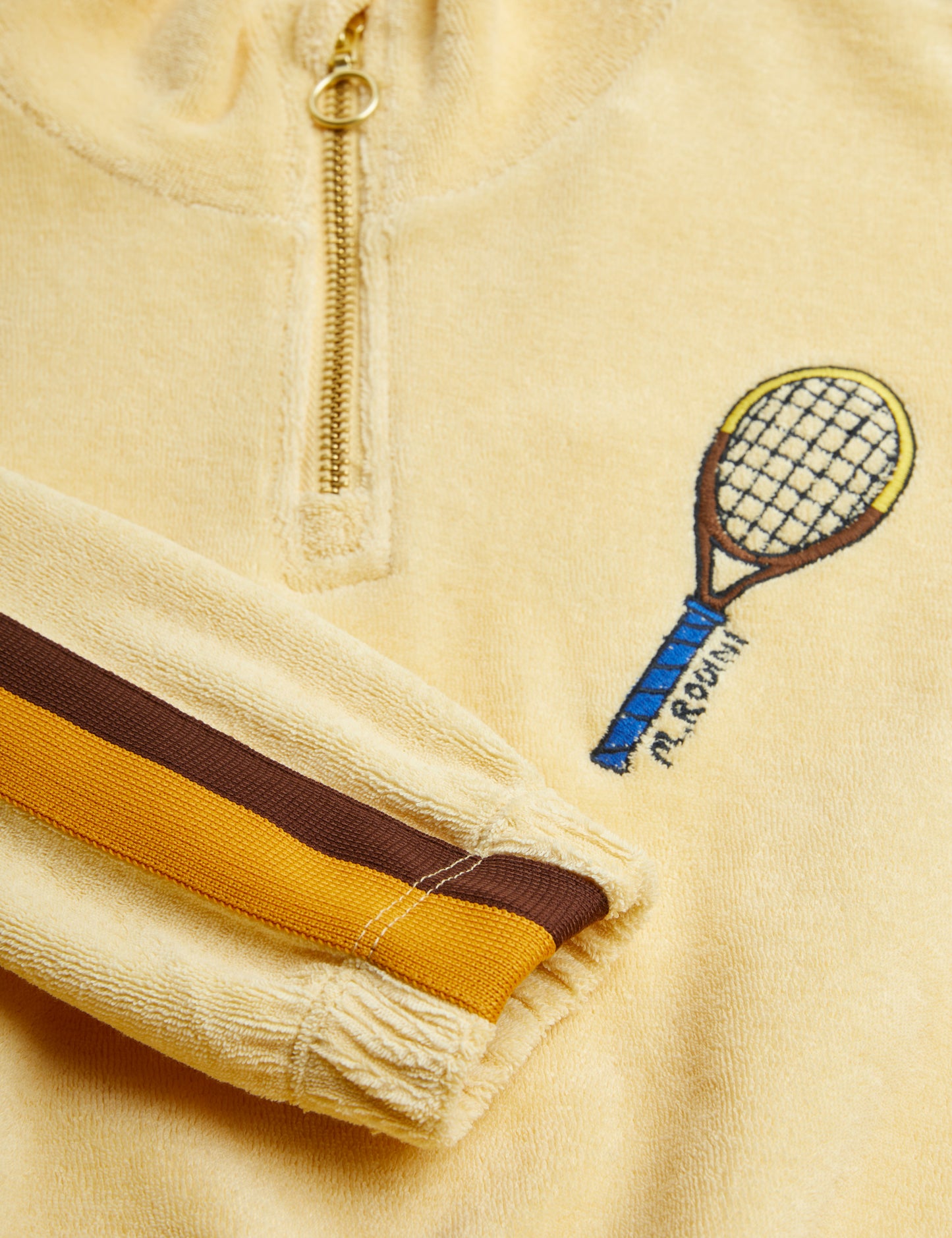 Tennis Embroidered Half Zip Sweatshirt