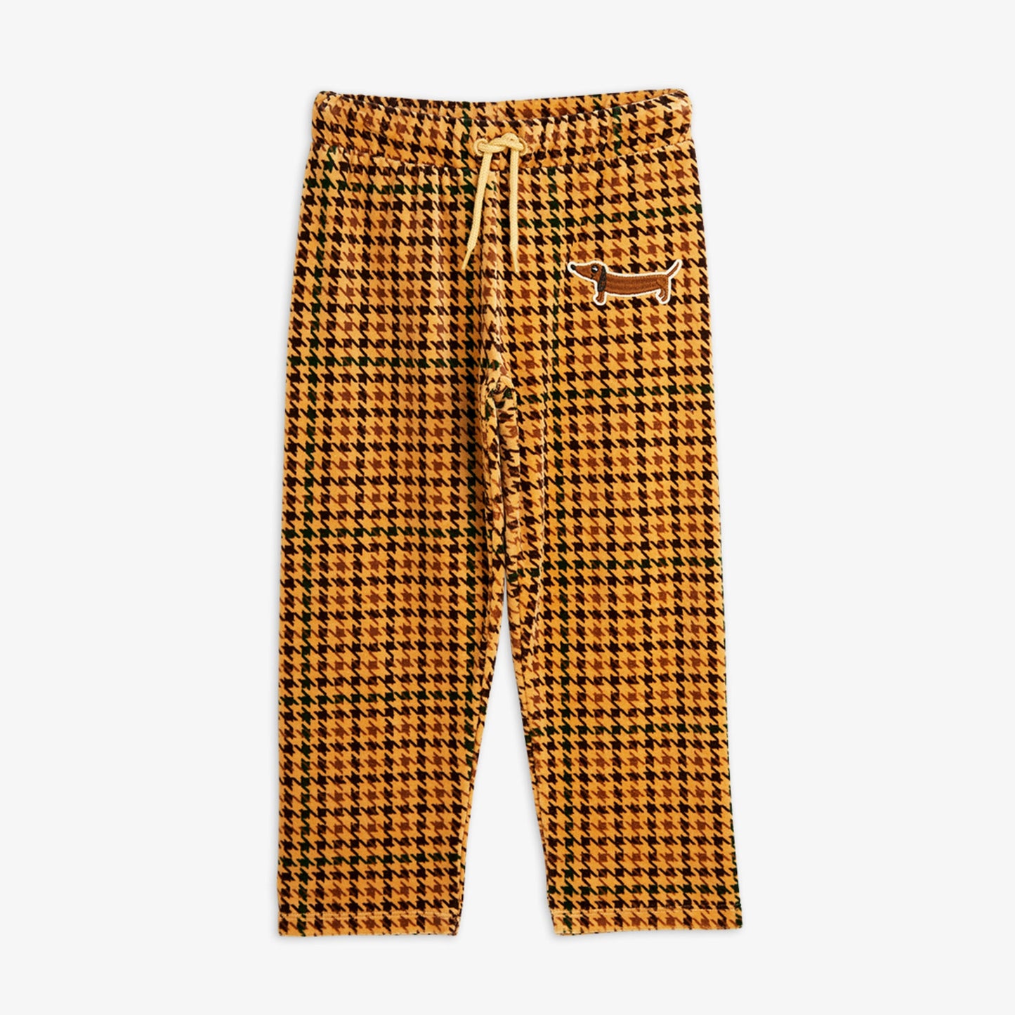 Dog Houndstooth Velour Trousers