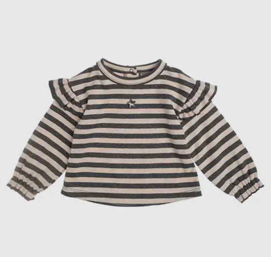 TOCOTO VINTAGE - Striped Baby Girl Shirt (3M)