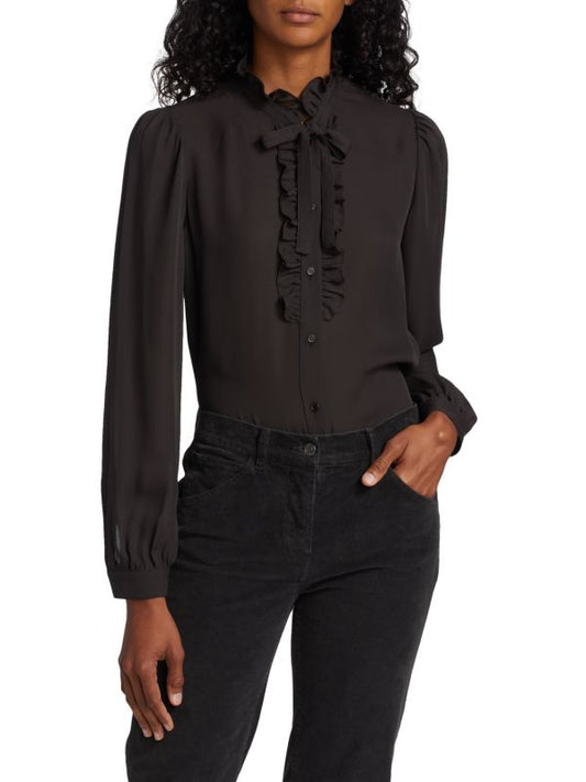 NILI LOTAN - Miera Silk Shirt (Size XL)