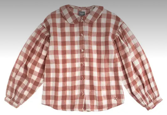 TOCOTO VINTAGE - Vichy Checked Blouse (6Y)
