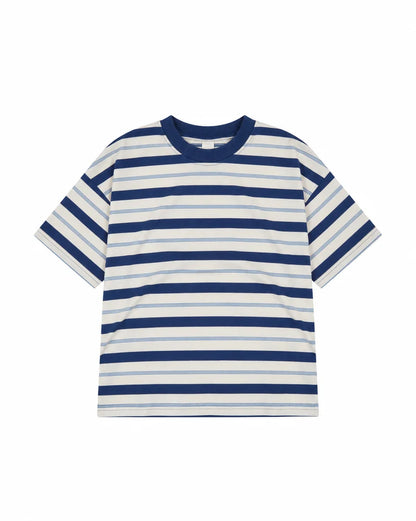 Oversized Tee - Triple Blue Stripe