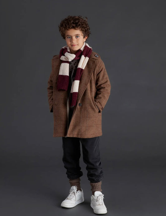 TOCOTO VINTAGE - Harry’s Checkered Straight Coat (6Y)