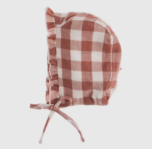 TOCOTO VINTAGE - Vichy Frames Bonnet (S)