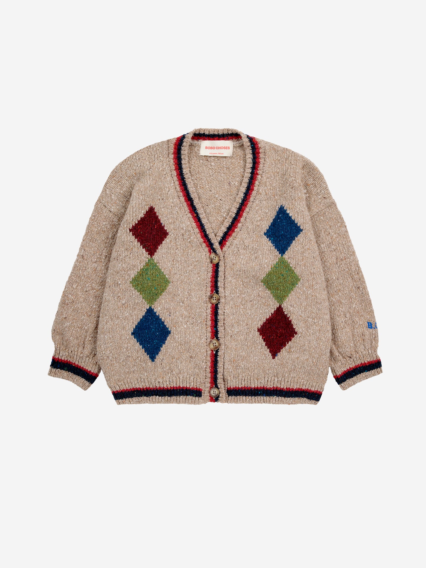 Bobo Diamonds Intarsia Cardigan