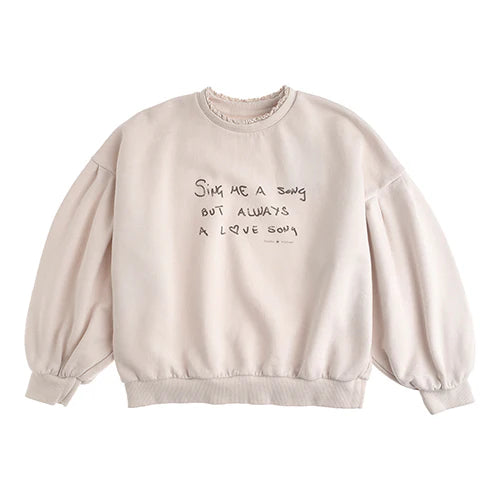 TOCOTO VINTAGE - Sing Me A Song Sweater Cream (6Y)