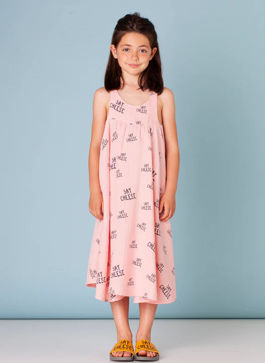 TOCOTO VINTAGE - Pink Say Cheese Long Dress