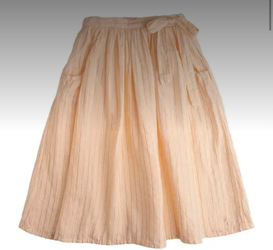 TOCOTO VINTAGE - Lurex Stripe Midi Skirt (6Y)