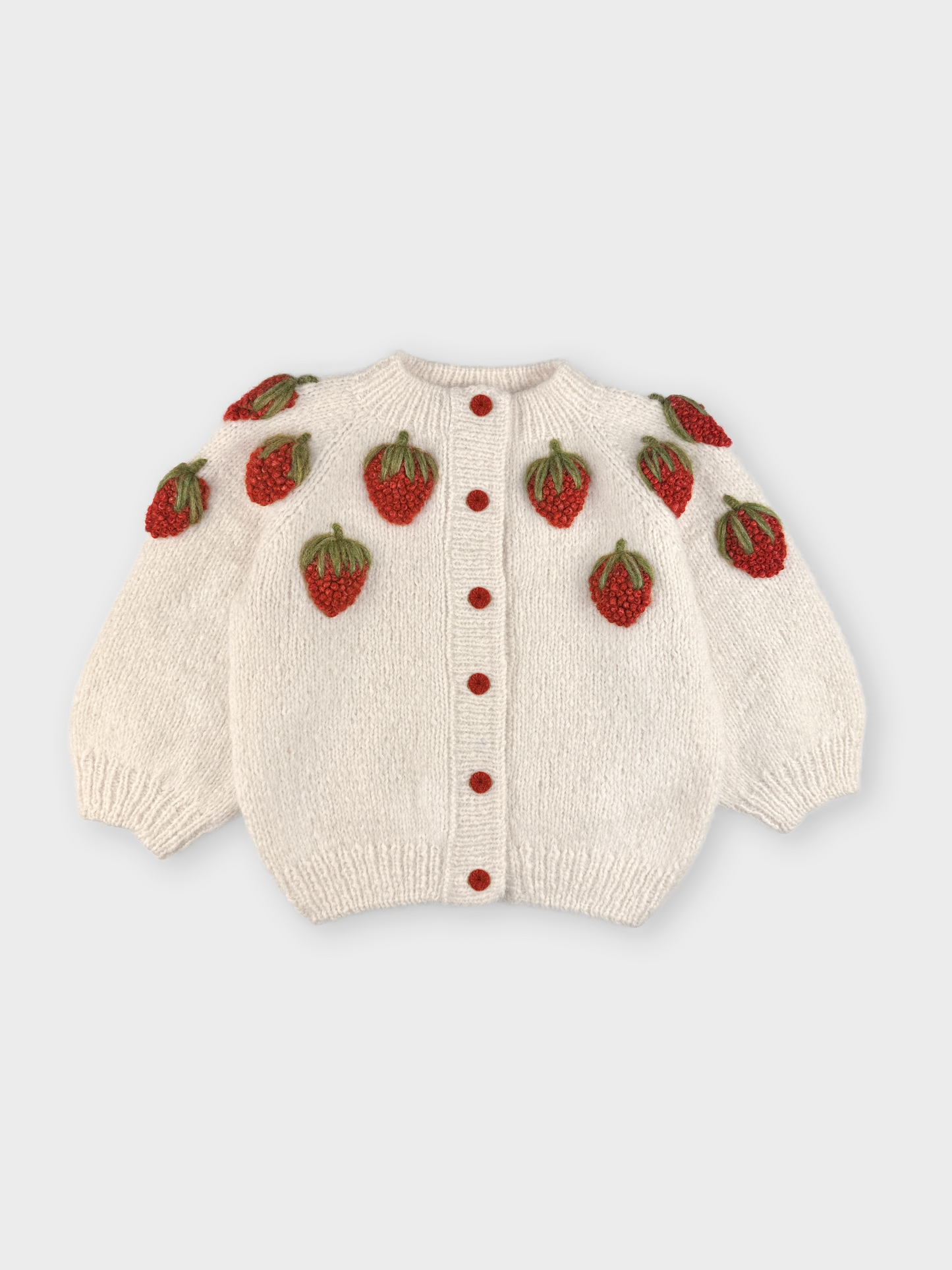 Strawberry Hand Knit Cardigan