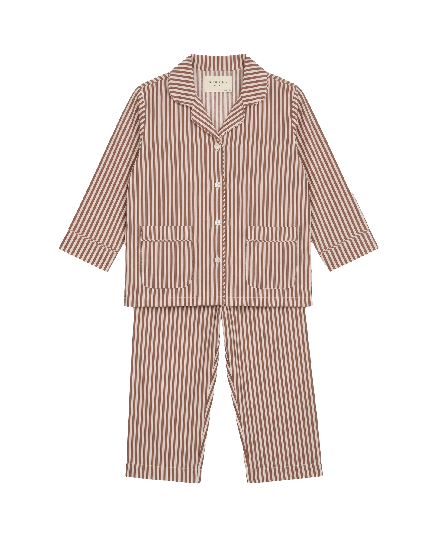 Nuit Mini Pyjamas Set - Brown Stripe
