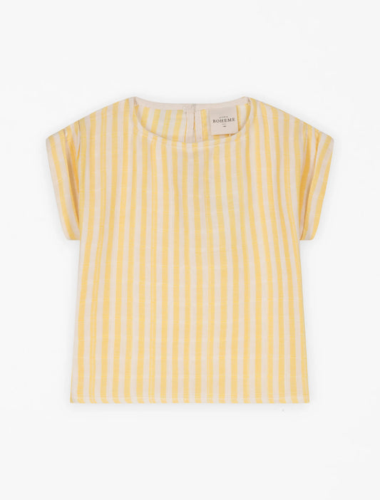 GET SPILLED MILK - Praslin Shirt Yellow Stripe