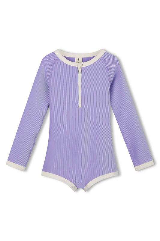 Mini Stripe Rib Rashie Onesie