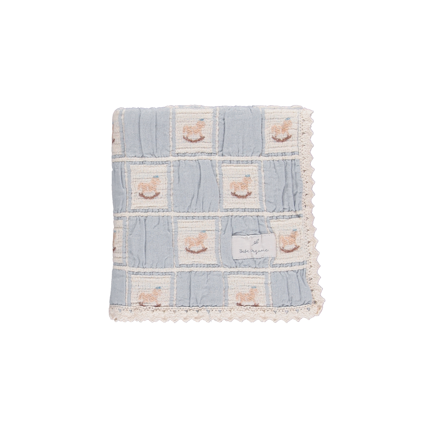 Rocking Horse Blanket Blue