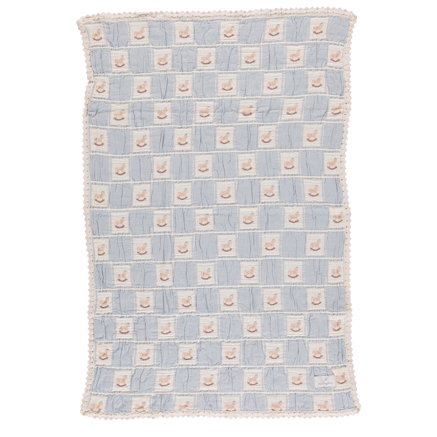 Rocking Horse Blanket Blue
