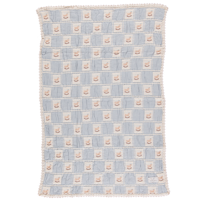 Rocking Horse Blanket Blue