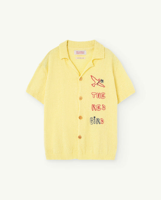The Whale Short Sleeve Cardigan  - Yellow
